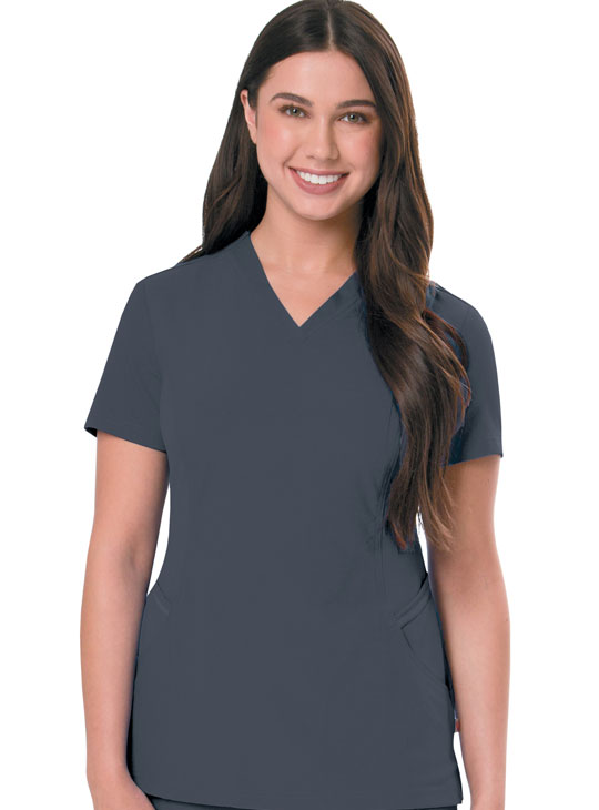 Women's V-Neck With Knit Panels