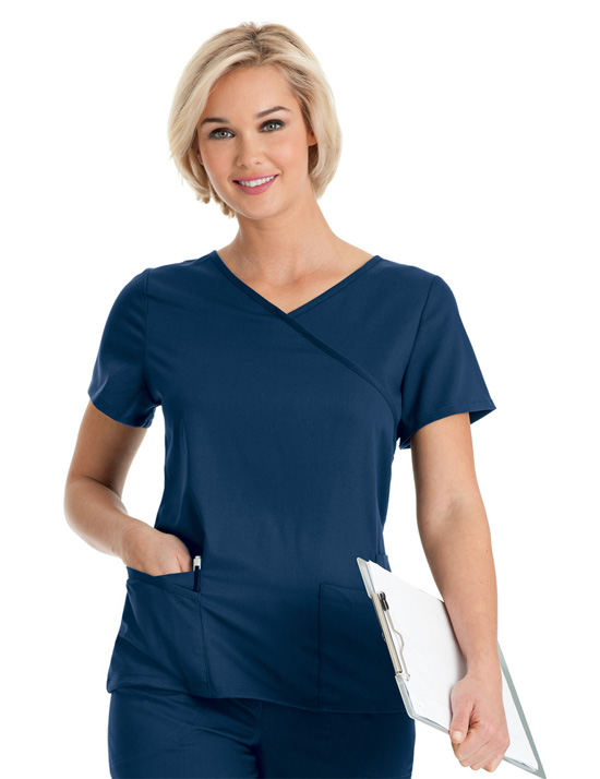 Womens Sophie Crossover Tunic Scrub Top